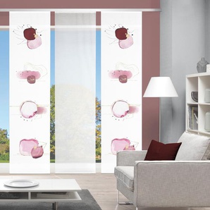 Schiebegardine VISION S MANCHAS Gardinen Gr. 260 cm, Paneelwagen, 60 cm, lila (beere) Schiebegardinen halbtransparent DIGITALDRUCK