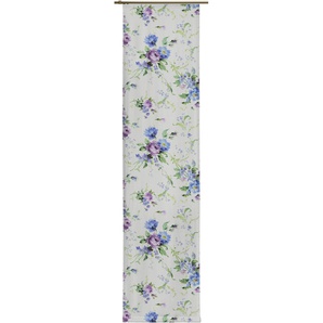 Schiebegardine WIRTH MONTROSE Gardinen Gr. 145 cm, Klettband, 60 cm, lila (lila, blau) Schiebegardinen blickdicht inkl. Beschwerungsstange