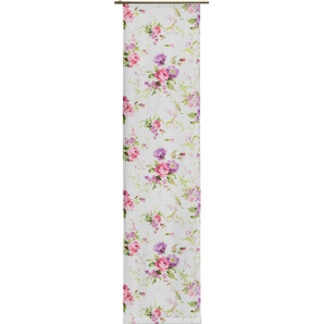 Schiebegardine WIRTH MONTROSE Gardinen Gr. 145 cm, Klettband, 60 cm, bunt (rosé, lila) Schiebegardinen blickdicht inkl. Beschwerungsstange