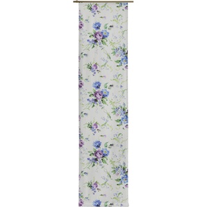 Schiebegardine WIRTH MONTROSE Gardinen Gr. 225 cm, Klettband, 60 cm, lila (lila, blau) Schiebegardinen blickdicht inkl. Beschwerungsstange