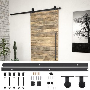 Schiebetürbeschlag-Set SKIEN 183 cm Stahl Schwarz