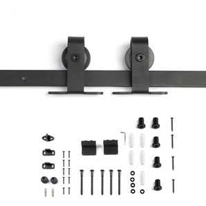 Schiebetüren Set LOUNGE-2 2 m (von oben anschraubbar) schwarz