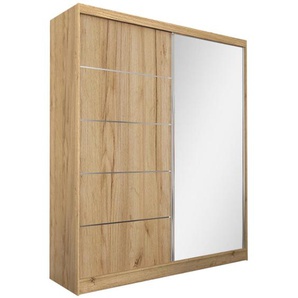 Schiebetürenschrank mit Spiegel MARIKA 180 cm Graphit Nein