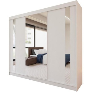Schiebetürenschrank mit Spiegel und Schubladen GAJA II 240 cm Schwarz