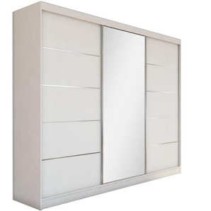 Schiebetürenschrank mit Spiegel und Schubladen MARIKA II 120 cm Graphit