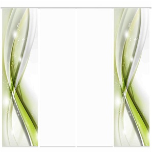 HOME Wohnideen Schiebevorhang 3er-Set   ¦ grün ¦ Maße (cm): B: 60 H: 245