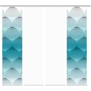 Schiebevorhang - blau - Materialmix - 60 cm - 245 cm | Möbel Kraft
