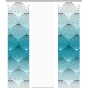 Schiebevorhang - blau - Materialmix - 60 cm - 245 cm | Möbel Kraft
