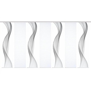 HOME in green Schiebevorhang   ¦ grau ¦ Synthetik ¦ Maße (cm): B: 60 H: 245