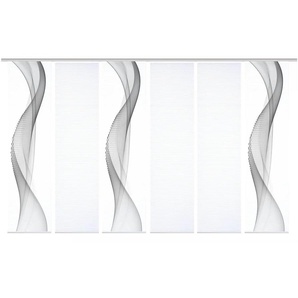 HOME in green Schiebevorhang   ¦ grau ¦ Synthetik ¦ Maße (cm): B: 60 H: 245