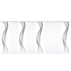 HOME in green Schiebevorhang   ¦ grau ¦ Synthetik ¦ Maße (cm): B: 60 H: 245