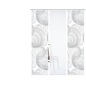 HOME in green Schiebevorhang   ¦ grau ¦ Synthetik ¦ Maße (cm): B: 60 H: 245