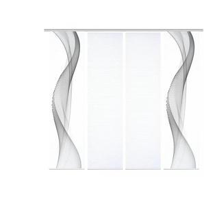 HOME in green Schiebevorhang   ¦ grau ¦ Synthetik ¦ Maße (cm): B: 60 H: 245