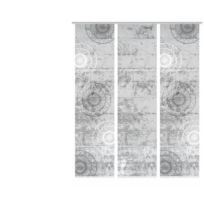 HOME in green Schiebevorhang   ¦ grau ¦ Synthetik ¦ Maße (cm): B: 60 H: 245