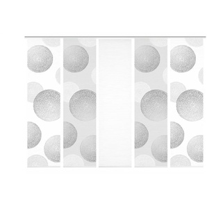 HOME in green Schiebevorhang   ¦ grau ¦ Synthetik ¦ Maße (cm): B: 60 H: 245