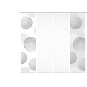 HOME in green Schiebevorhang   ¦ grau ¦ Synthetik ¦ Maße (cm): B: 60 H: 245