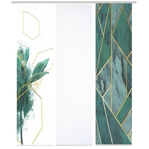 Schiebevorhang - grün - Synthetik - 60 cm - 245 cm | Möbel Kraft