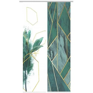 HOME in green Schiebevorhang - grün - Synthetik - 60 cm - 245 cm | Möbel Kraft