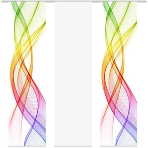 Schiebevorhang Set 3tlg. | mehrfarbig | 60 cm | 245 cm |