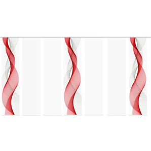 Schiebevorhang - rot - Materialmix - 60 cm - 245 cm | Möbel Kraft