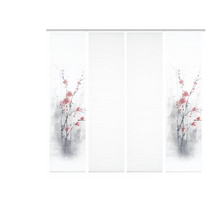 HOME in green Schiebevorhang   ¦ rot ¦ Synthetik ¦ Maße (cm): B: 60 H: 245