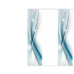 Schiebevorhang Set 3tlg. | blau | 60 cm | 245 cm |