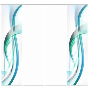 Schiebevorhang Set 4tlg. | mehrfarbig | 60 cm | 245 cm |