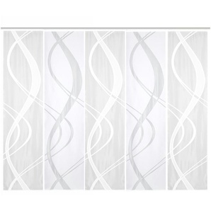 HOME Wohnideen Schiebevorhang Set 5tlg. | weiß | 57 cm | 245 cm |