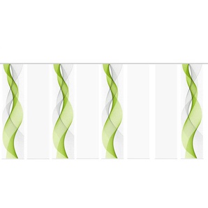 Schiebevorhang Set 8tlg. | grün | 60 cm | 245 cm |