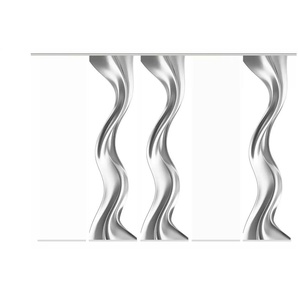 Schiebevorhang - silber - Synthetik - 60 cm - 245 cm | Möbel Kraft