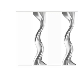 Schiebevorhang - silber - Synthetik - 60 cm - 245 cm | Möbel Kraft