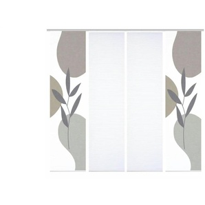 HOME in green Schiebevorhang ¦ silber ¦ Synthetik ¦ Maße (cm): B: 60 H: 245