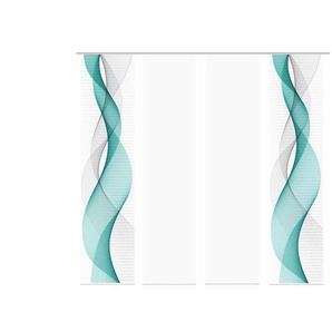 Schiebevorhang - türkis/petrol - Materialmix - 60 cm - 245 cm | Möbel Kraft
