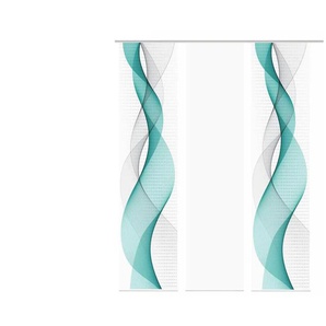 Schiebevorhang - türkis/petrol - Materialmix - 60 cm - 245 cm | Möbel Kraft