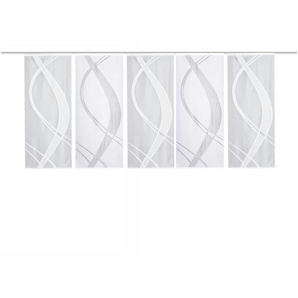 HOME Wohnideen Schiebevorhang Set 5tlg. | weiß | 57 cm | 145 cm |