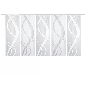 HOME Wohnideen Schiebevorhang Set 5tlg. | weiß | 57 cm | 175 cm |