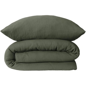 Schiesser Bettwäsche Molly aus supersofter Musselin-Qualität in gedeckten Farben, Musselin, Made in Green