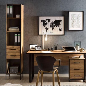 Bürohochschrank »2000 H 400 R« - schwarz - Holz -