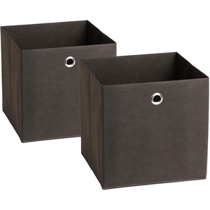 Faltbox SCHILDMEYER Box Aufbewahrungsboxen Gr. B/H/T: 32 cm x 32 cm x 32 cm, grau (anthrazit) Faltboxen 2er-Set mit Vliesüberzug