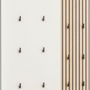 Schildmeyer Garderobenpaneel Alexa, Breite 73 cm made in Germany, Mit Akustikprint, 16 Kleiderhaken