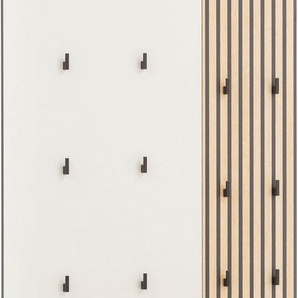 Schildmeyer Garderobenpaneel Alexa, Breite 73 cm, Mit Akustikprint, 16 Kleiderhaken