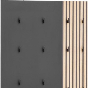 Schildmeyer Garderobenpaneel Alexa, Breite 73 cm made in Germany, Mit Akustikprint, 16 Kleiderhaken