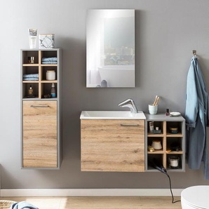 Hochschrank »Pablo« - silber - Holz -