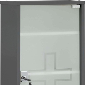 Medizinschrank SCHILDMEYER Wido Schränke Gr. B/H/T: 34,3 cm x 71,4 cm x 19,6 cm, 1 St., grau (anthrazit) Apothekerschränke Breite 34 cm