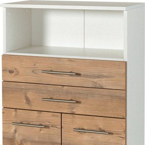 Schildmeyer Midischrank Palermo, Made in Germany Breite 60 cm, verstellbarer Einlegeboden, Metallgriffe, 2 Schubkästen