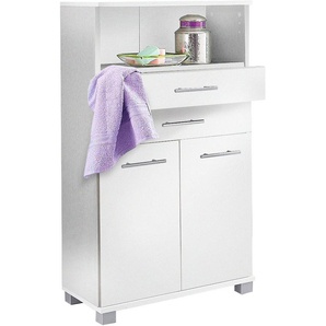 Schildmeyer Midischrank Rhodos Breite 60 cm, verstellbarer Einlegeboden, Metallgriffe, 2 Schubladen