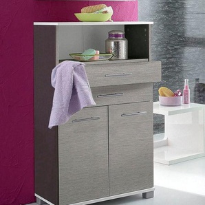 Schildmeyer Midischrank Rhodos, Made in Germany Breite 60 cm, verstellbarer Einlegeboden, Metallgriffe, 2 Schubladen