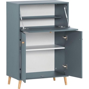 Schildmeyer Schreibtisch Serie 500, Breite 65,2 cm, Sekretär Aktenschrank mit ausklappbarer Schreibplatte