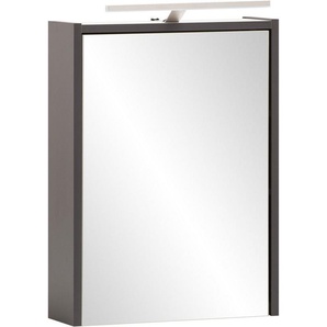Schildmeyer Spiegelschrank Katta, Breite 43 cm, 1-türig Mit LED-Beleuchtung und Steckdosenbox