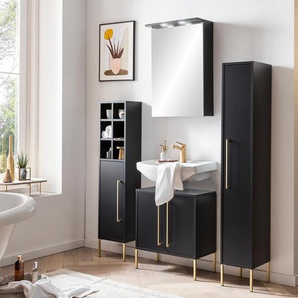 Spiegelschrank »Sarah« - Schwarz - Holz -